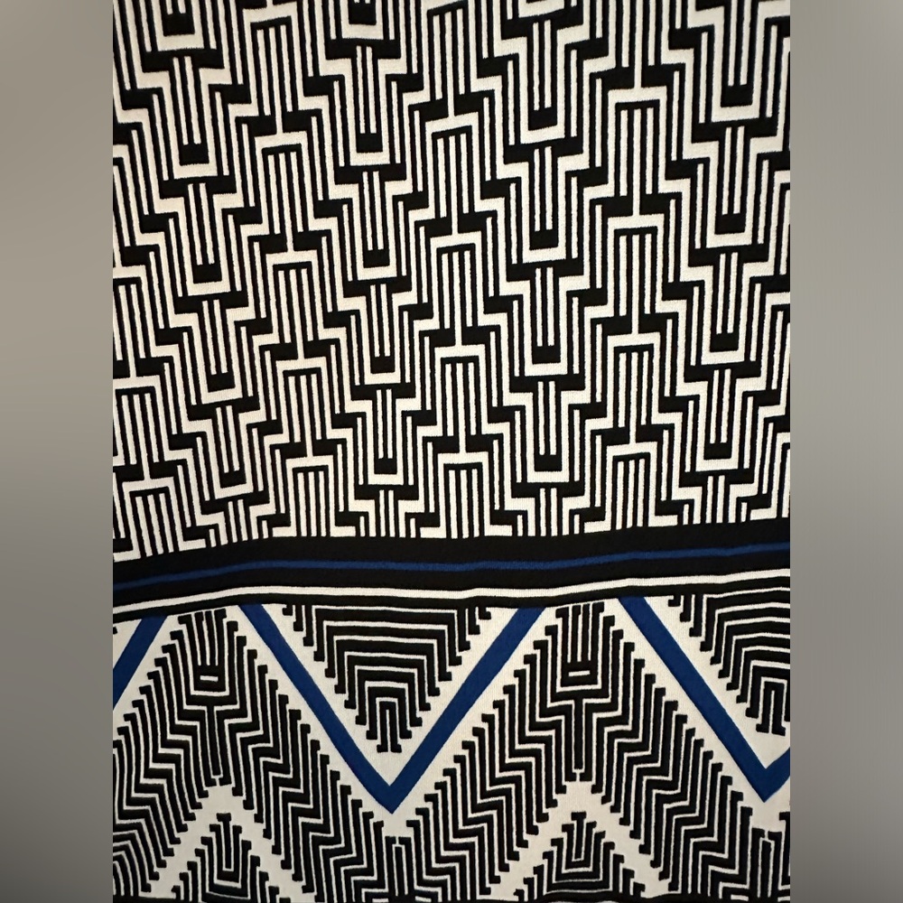 Black and White Geometric Max Studio Tank Dress - Picture 4 of 5